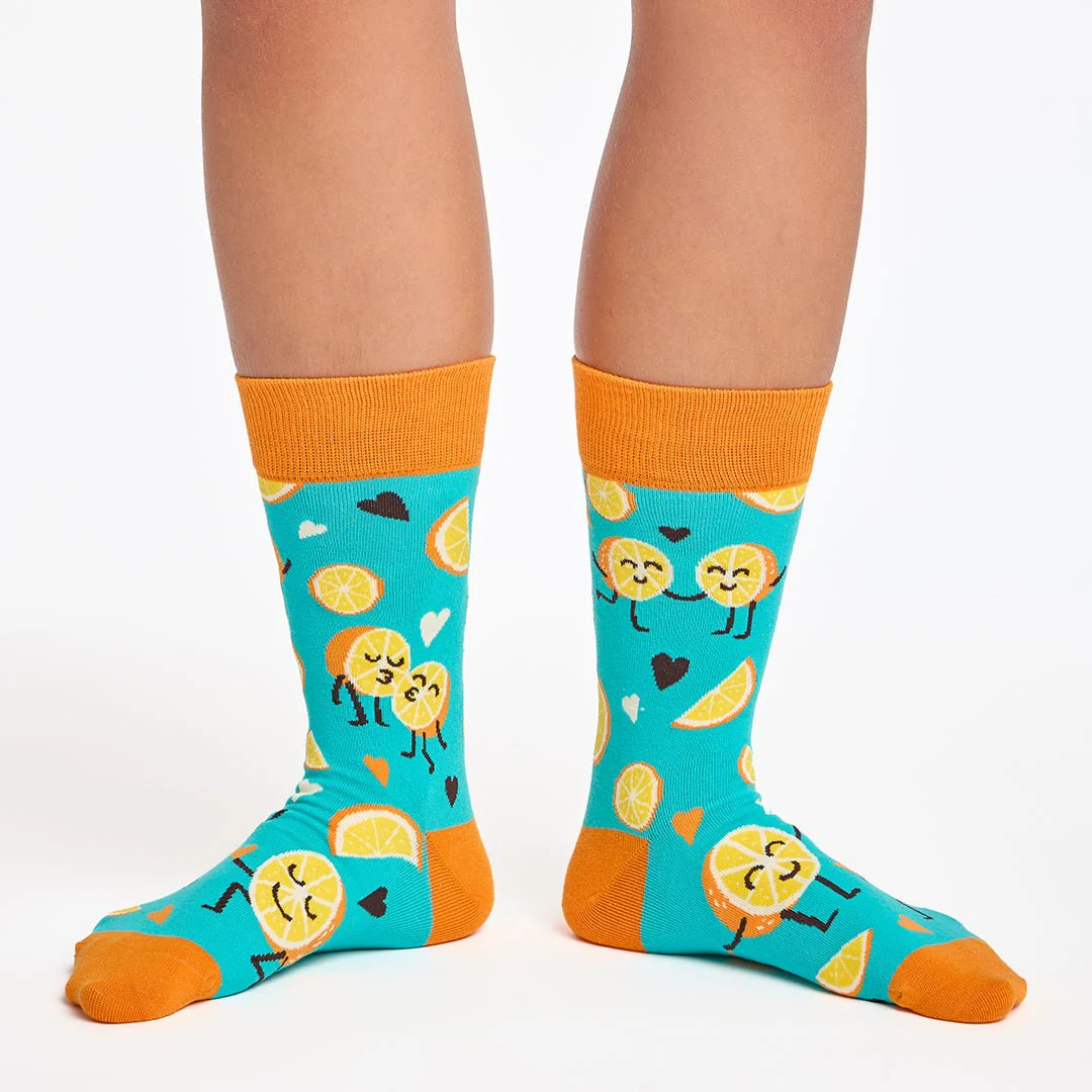 Calcetines divertidos de algodón "sin costuras" NARANJA - Imagen 4