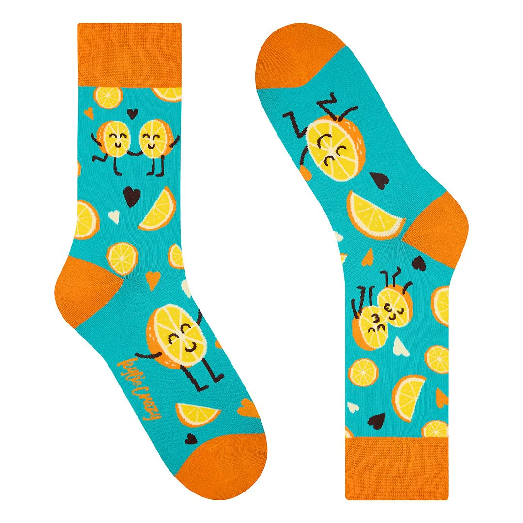 Calcetines divertidos de algodón "sin costuras" NARANJA - Imagen 3