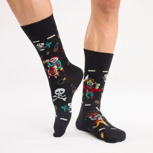 Calcetines divertidos de algodón "sin costuras" PIRATA