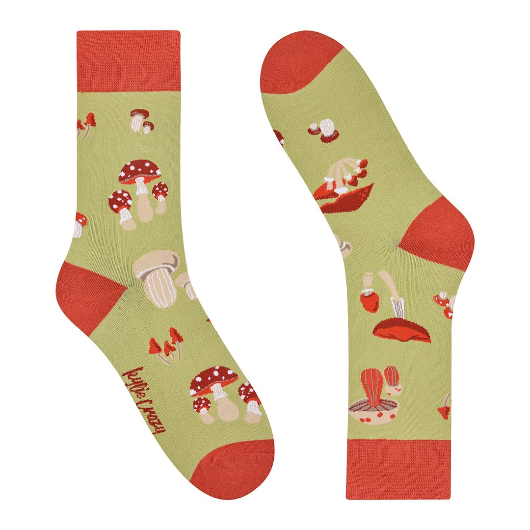 Calcetines divertidos de algodón "sin costuras" SETAS