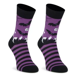 Calcetines divertidos de algodón MURCIÉLAGOS HALLOWEEN