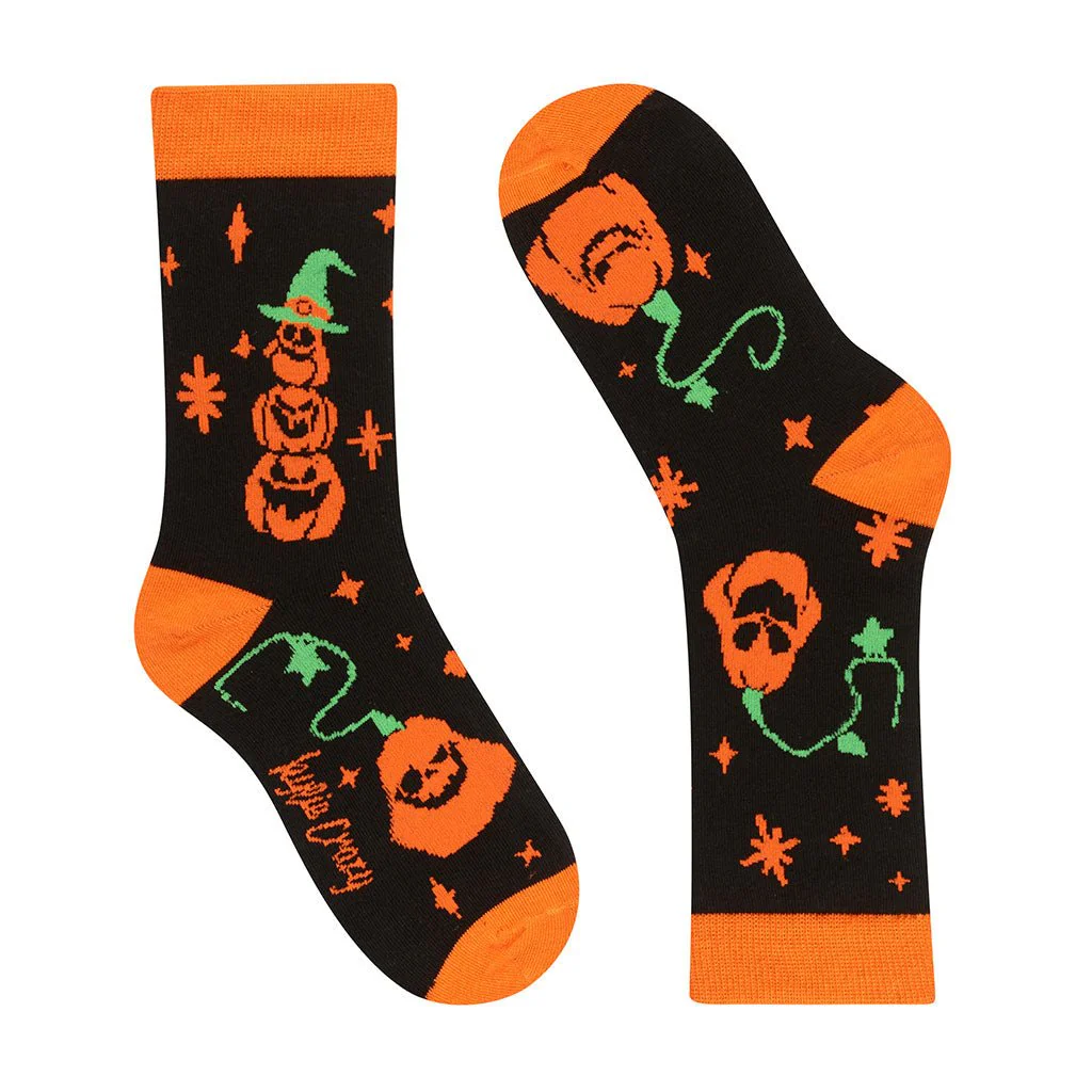 Calcetines divertidos para niños HALLOWEEN CALABAZAS - Imagen 3