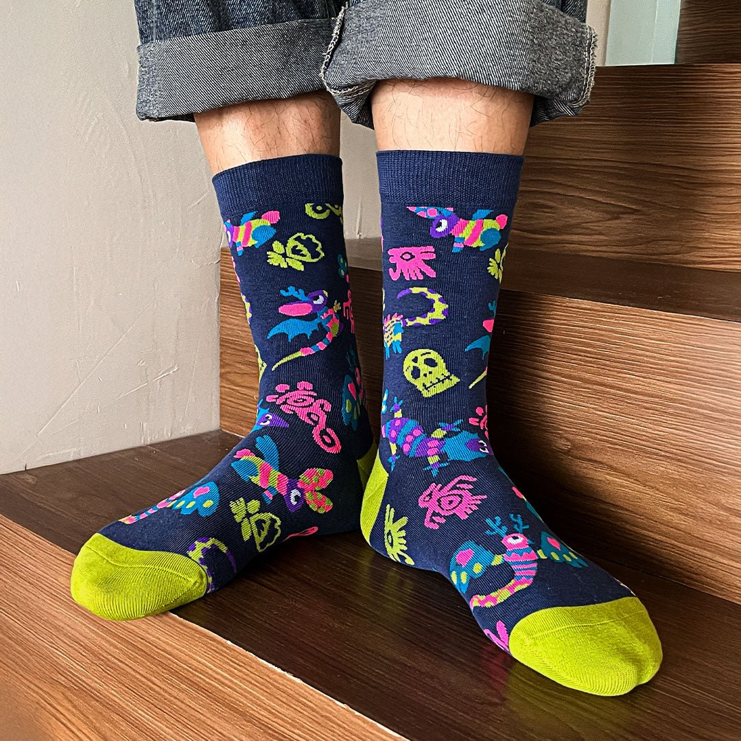 Calcetines divertidos de algodón "sin costuras". ALEBRIJES - Imagen 4