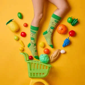 Calcetines divertidos de algodón "sin costuras" BROCOLI