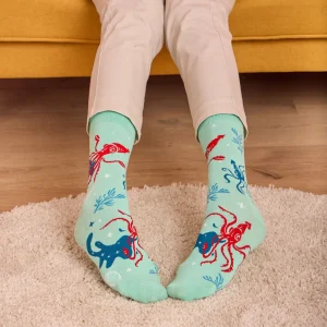 Calcetines divertidos de algodón "sin costuras" CALAMAR