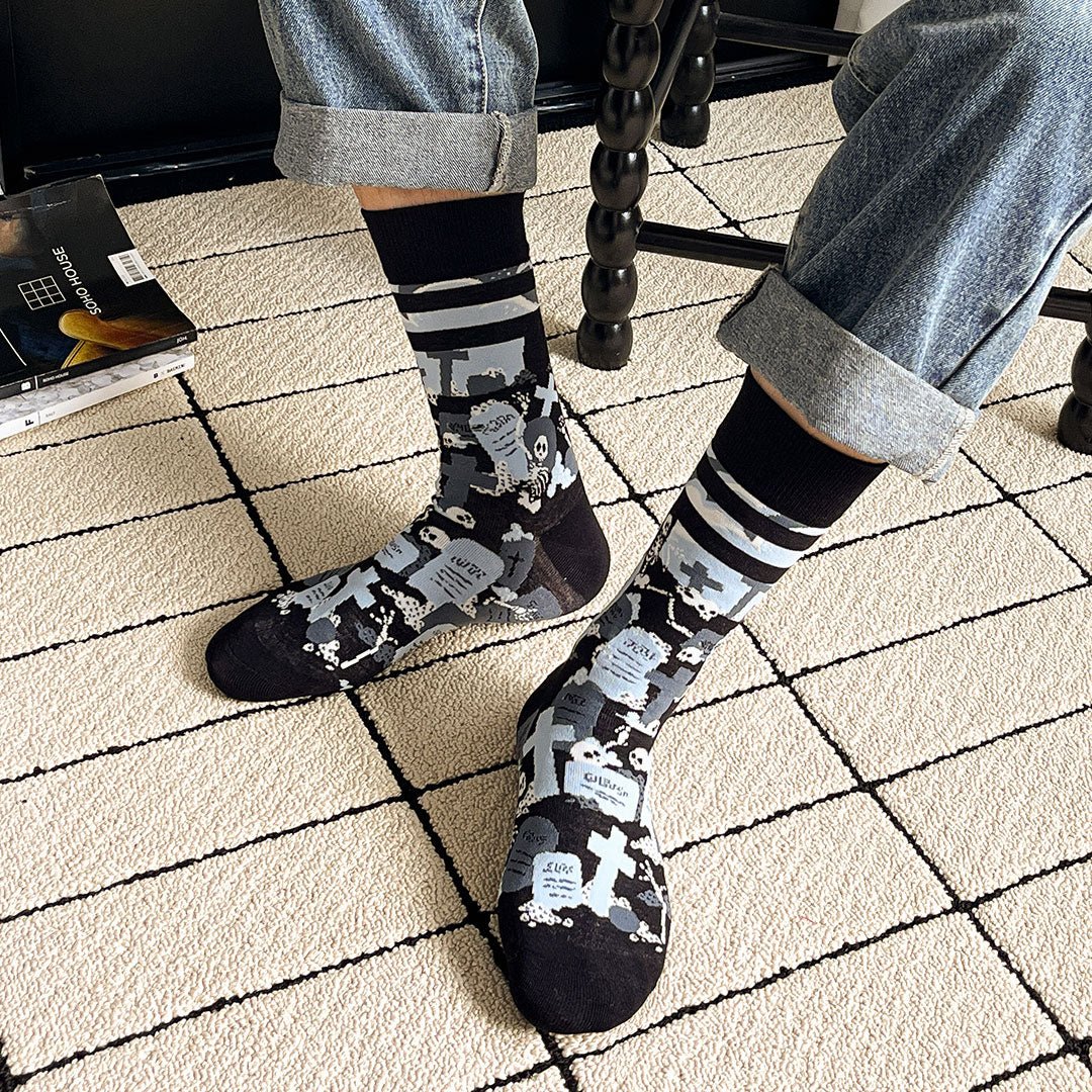 Calcetines divertidos de algodón "sin costuras". CALAVERAS - Imagen 3