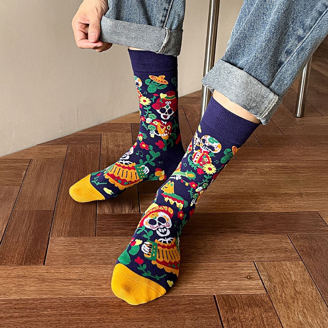 Calcetines divertidos de algodón "sin costuras". CATRINA MARIACHI - Imagen 5