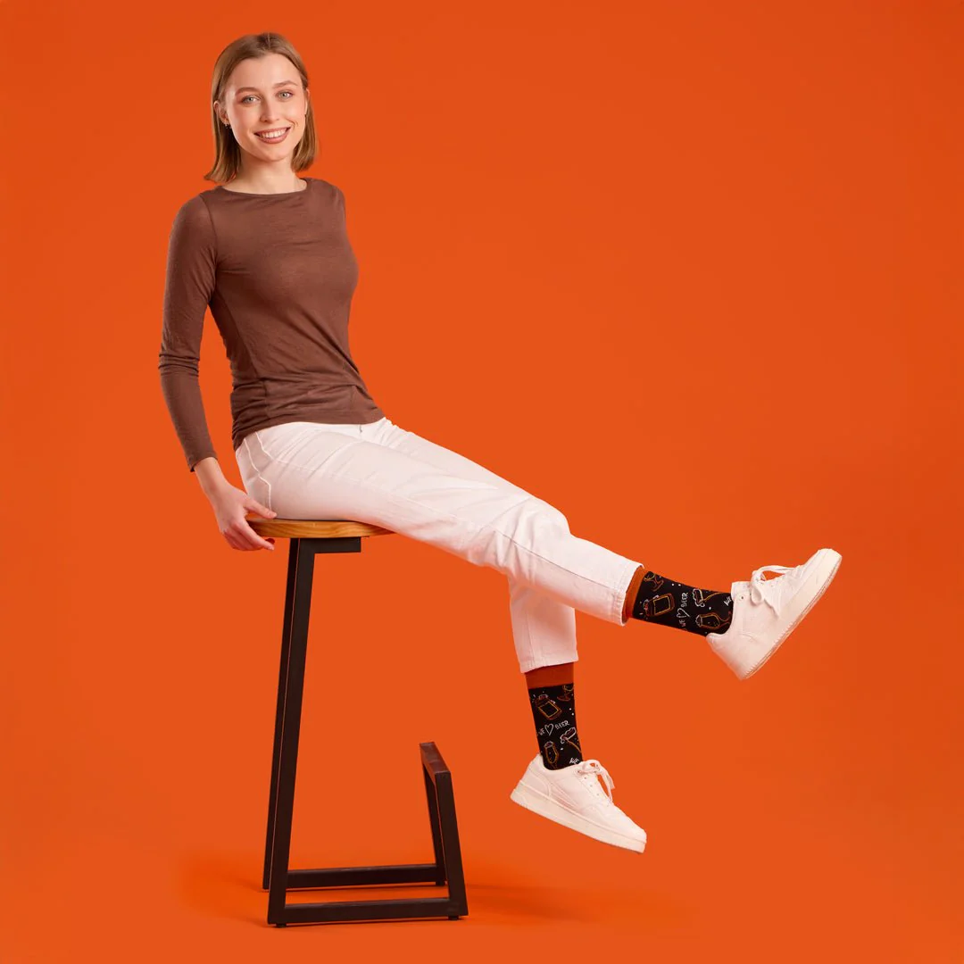 Calcetines divertidos de algodón "sin costuras". CERVEZA - Imagen 4