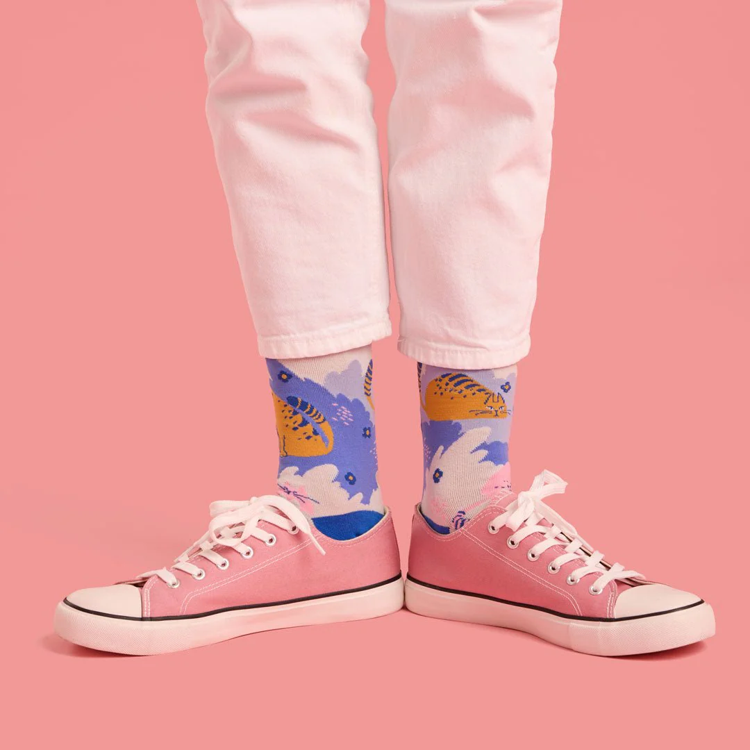 Calcetines divertidos de algodón "sin costuras". GATO - Imagen 7