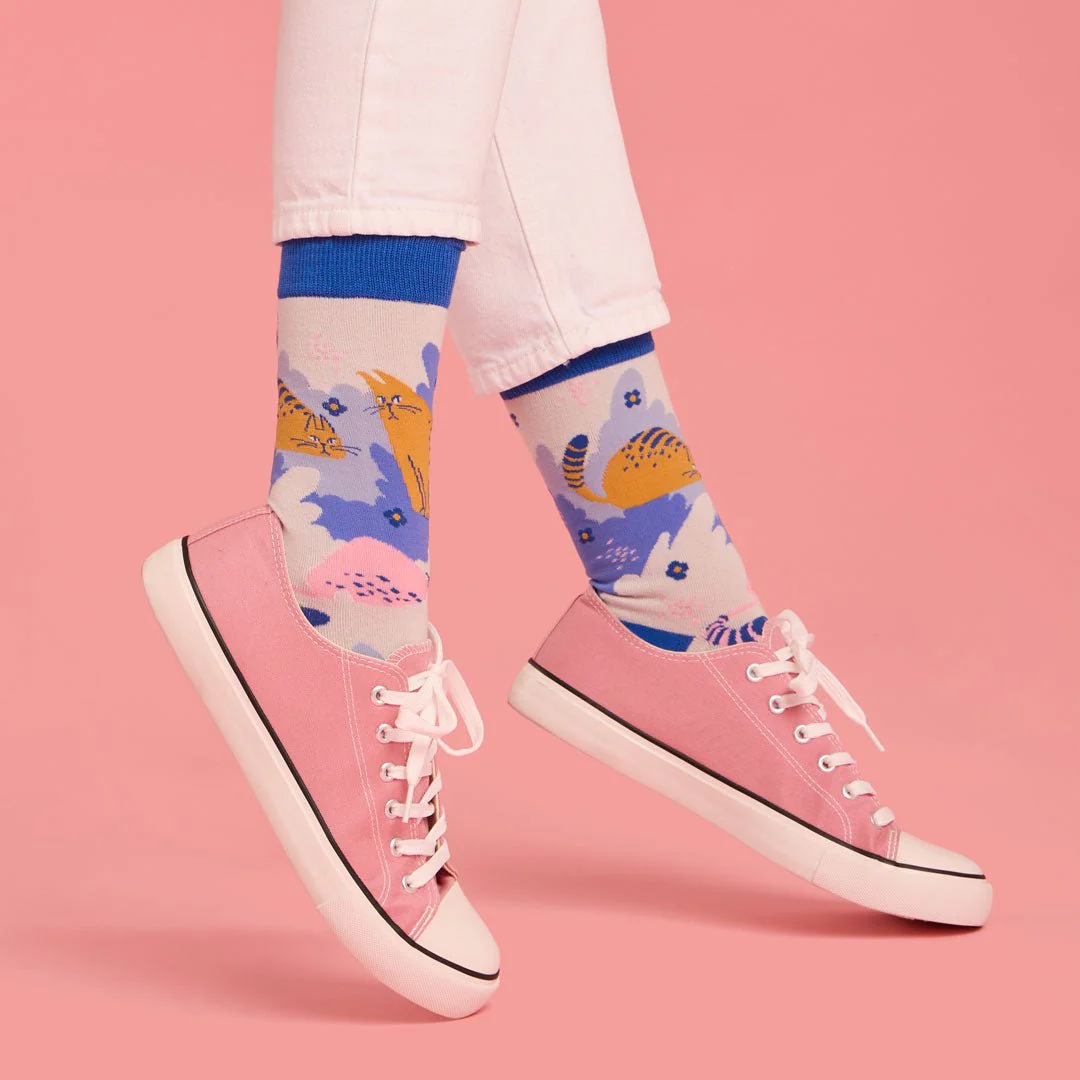 Calcetines divertidos de algodón "sin costuras". GATO - Imagen 4