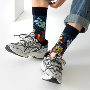 Calcetines divertidos de algodón "sin costuras". LUCHADOR MEXICANO