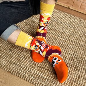 Calcetines divertidos de algodón "sin costuras". MONSTRUO NUCLEAR