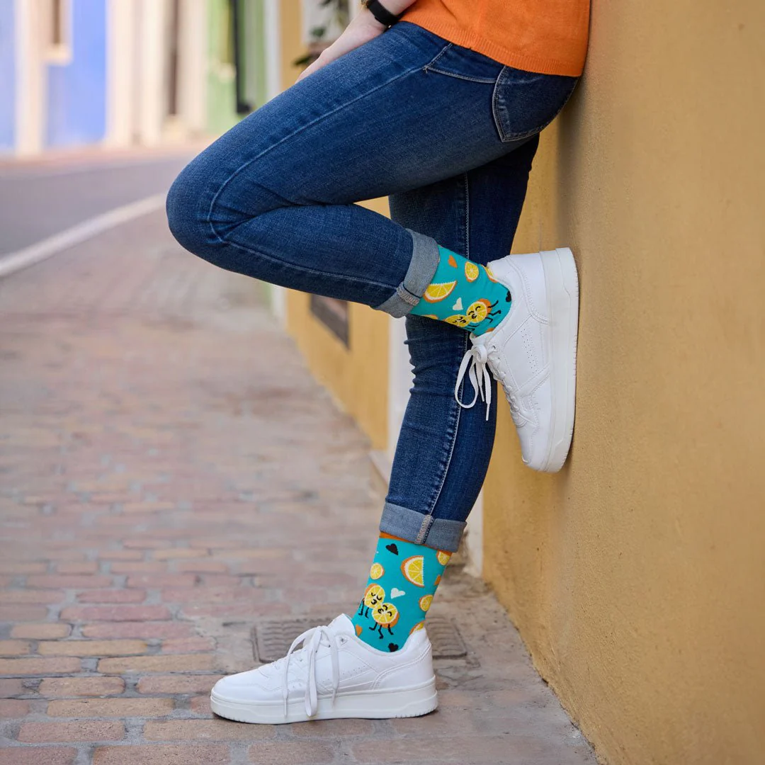 Calcetines divertidos de algodón "sin costuras" NARANJA - Imagen 8