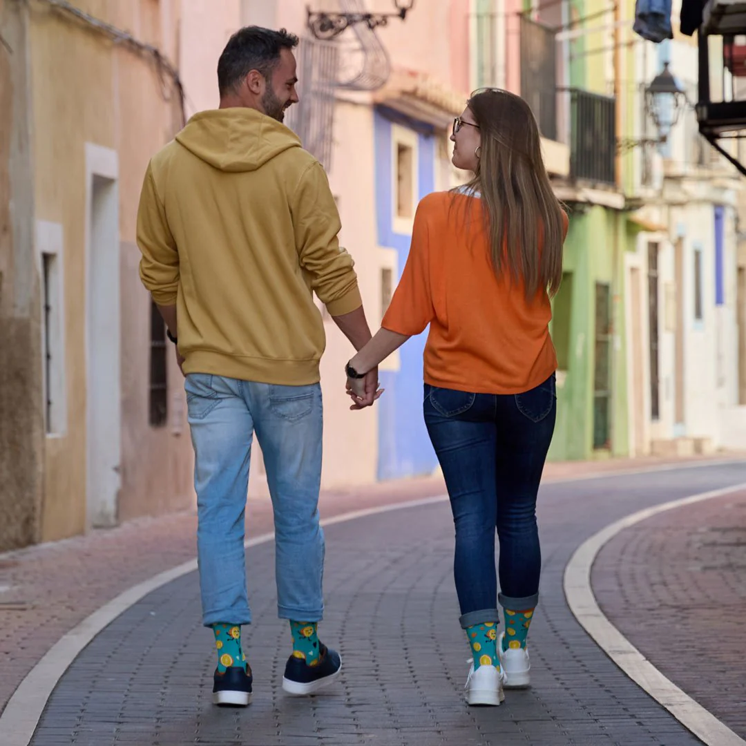 Calcetines divertidos de algodón "sin costuras" NARANJA - Imagen 9