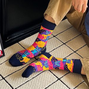 Calcetines divertidos de algodón "sin costuras". PANTERA