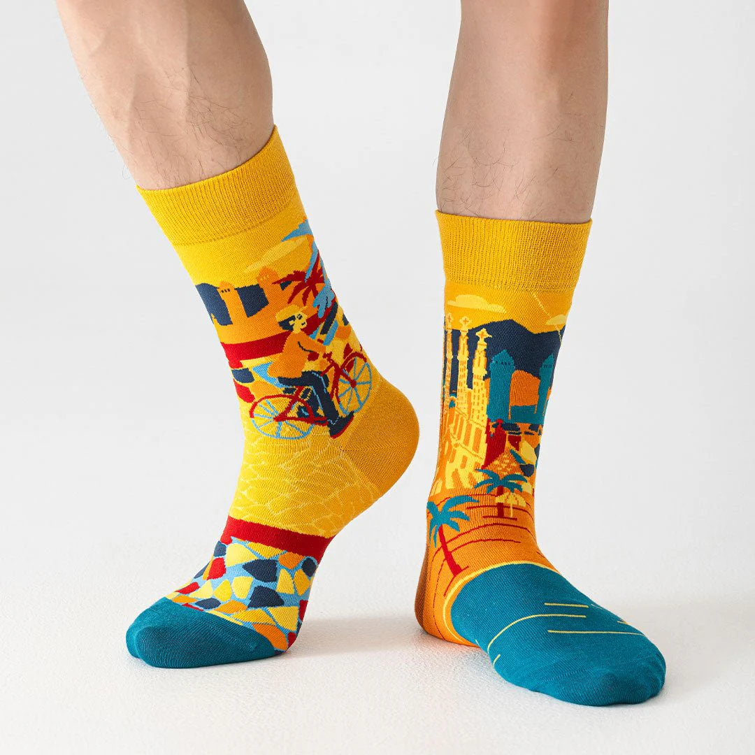 Calcetines divertidos de algodón "sin costuras". SAGRADA FAMILIA