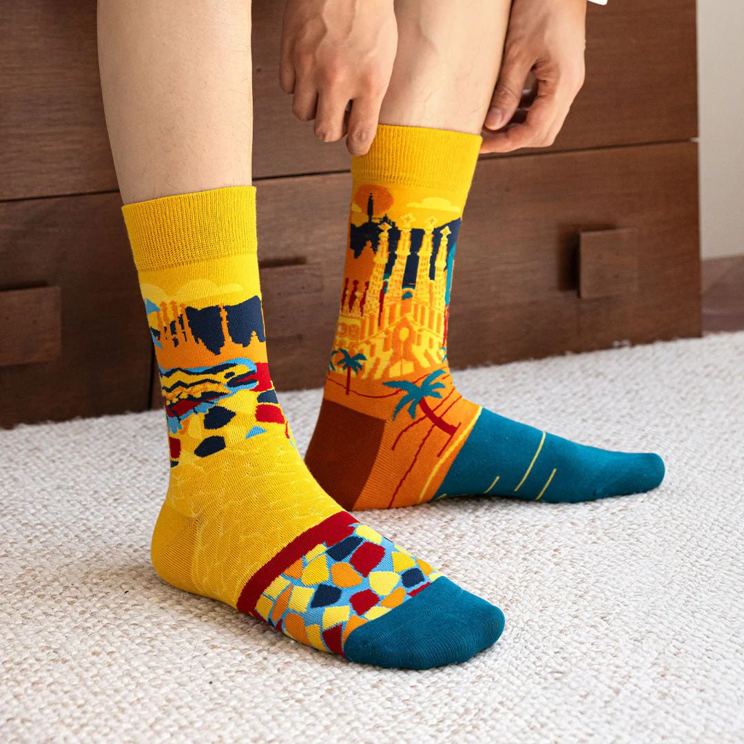 Calcetines divertidos de algodón "sin costuras". SAGRADA FAMILIA - Imagen 4