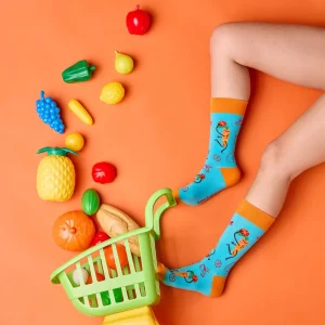 Calcetines divertidos de algodón "sin costuras". ZANAHORIA DEPORTIVA