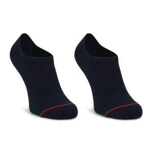 Calcetines invisibles azul marino de algodón con acolchado PIES DELICADOS