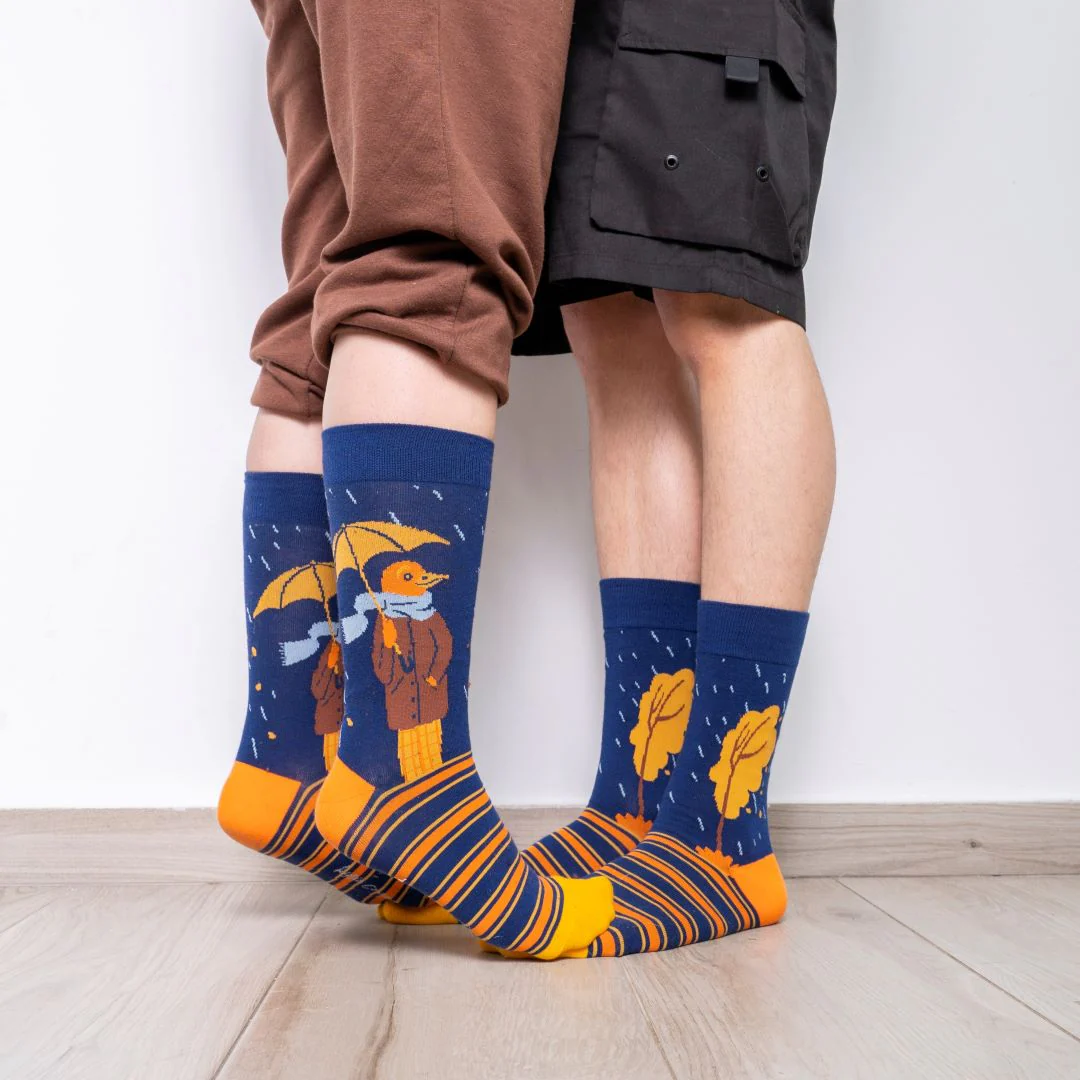 Calcetines originales de algodón. PAJARO LLUVIA