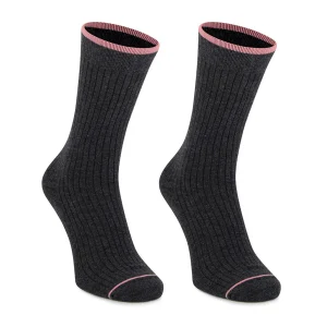 Calcetines grises de algodón con acolchado PIES DELICADOS