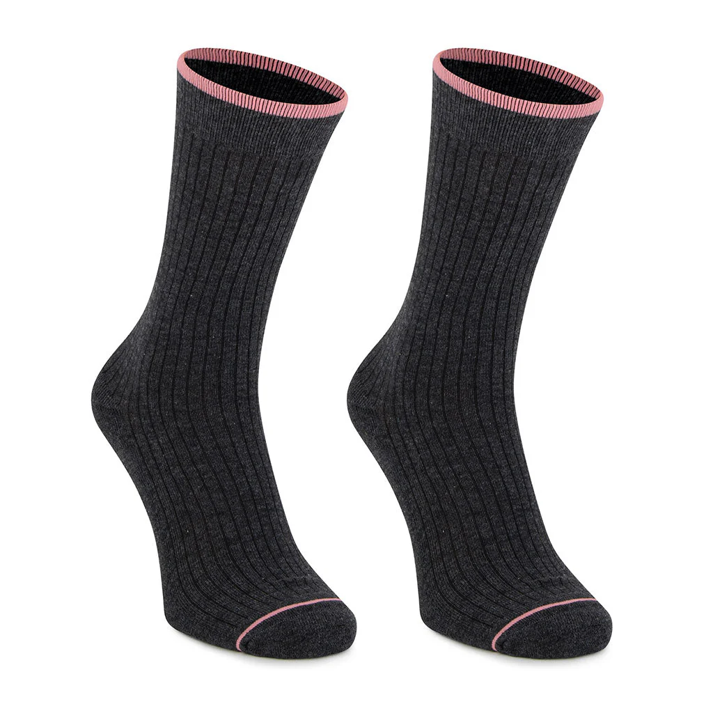 Calcetines grises de algodón con acolchado PIES DELICADOS