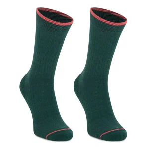 Calcetines verde de algodón con acolchado PIES DELICADOS