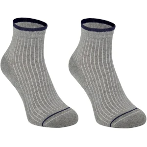 Calcetines tobilleros gris-hielo de algodón con acolchado PIES DELICADOS