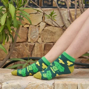 Calcetines tobilleros divertidos de algodón BRÓCOLI
