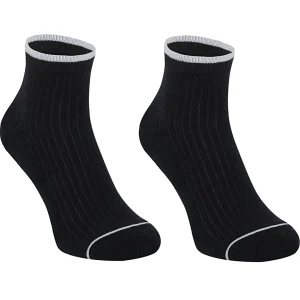 Calcetines tobilleros negros de algodón con acolchado PIES DELICADOS