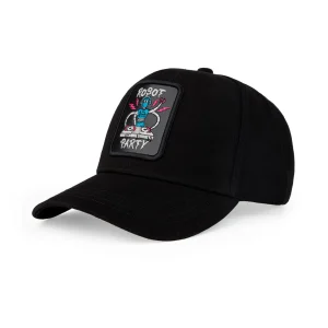 Gorra “Robot party” – ¡Fiesta en modo futuro!. Color Negro.