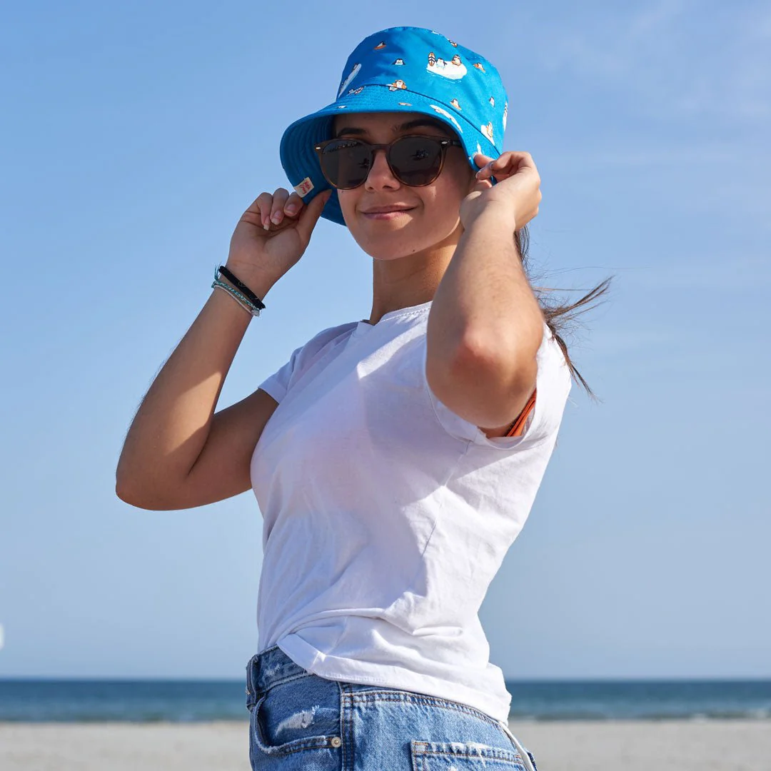 Gorro de pescador reversible PINGÜINO
