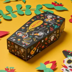 Original pack regalo con 4 pares diferentes de calcetines + caja de CATRINAS