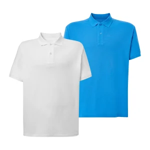 Pack de 2 Polos de Color Blanco y Azul