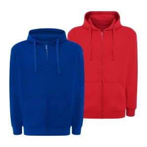 Pack de 2 Sudaderas con Cremallera de Color Azul Royal y Rojo