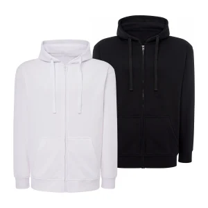 Pack de 2 Sudaderas con Cremallera de Color Blanco y Negro