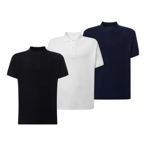Pack de 3 Polos de Color Negro, Blanco y Azul Marino