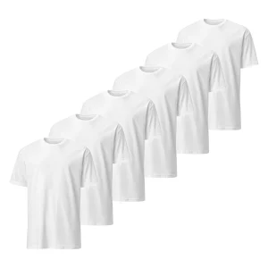 Pack de 6 Camisetas de Color Blanco