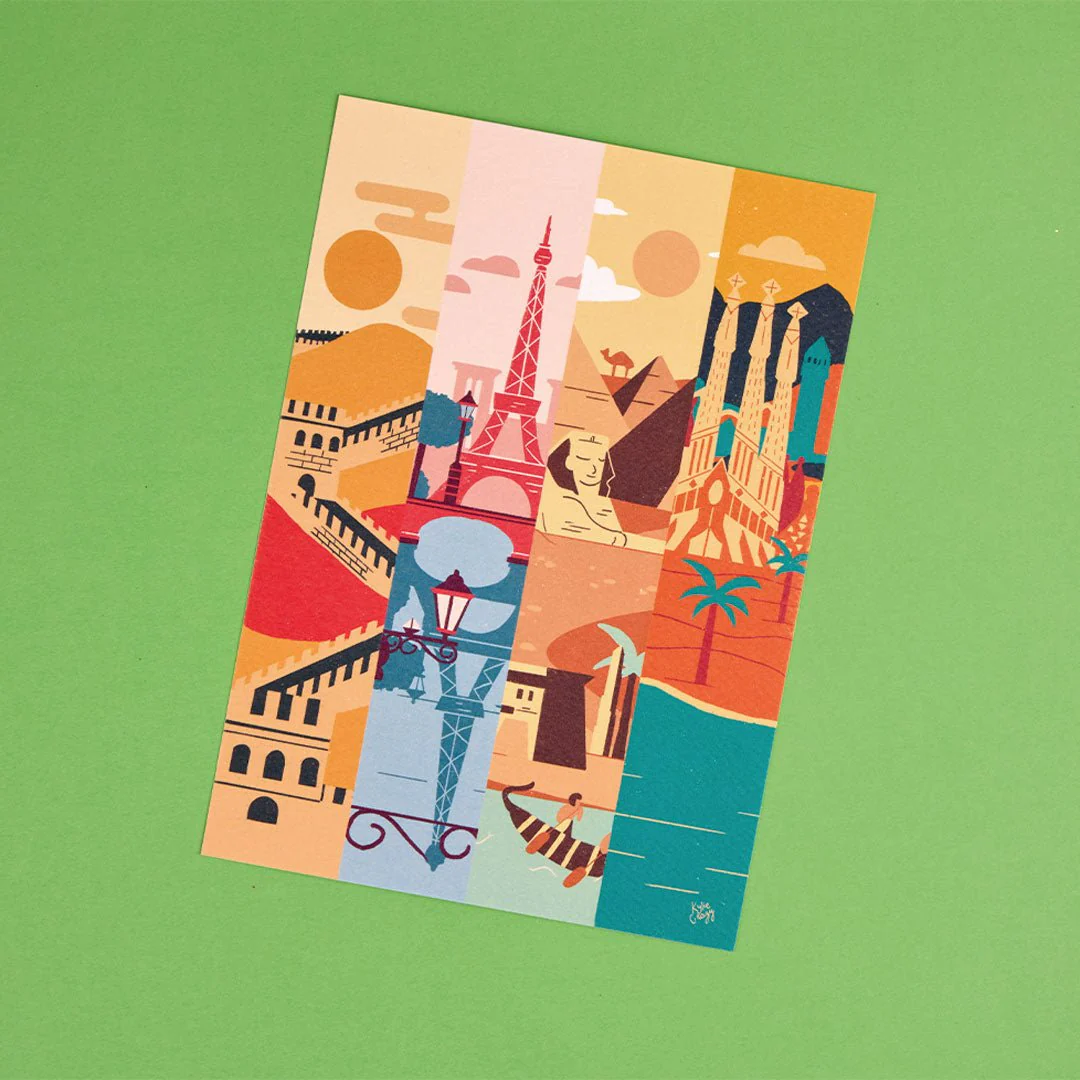 Pack de regalo 4 pares calcetines "Monumentos" + caja y print incluido - Imagen 5