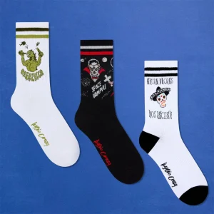 Packs calcetines deportivos de algodón "sin costuras". BEERZILLA, SPACE VAMPIRE Y CATRINAS.