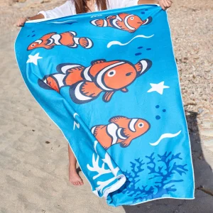 Toalla de playa ultraligera PEZ PAYASO